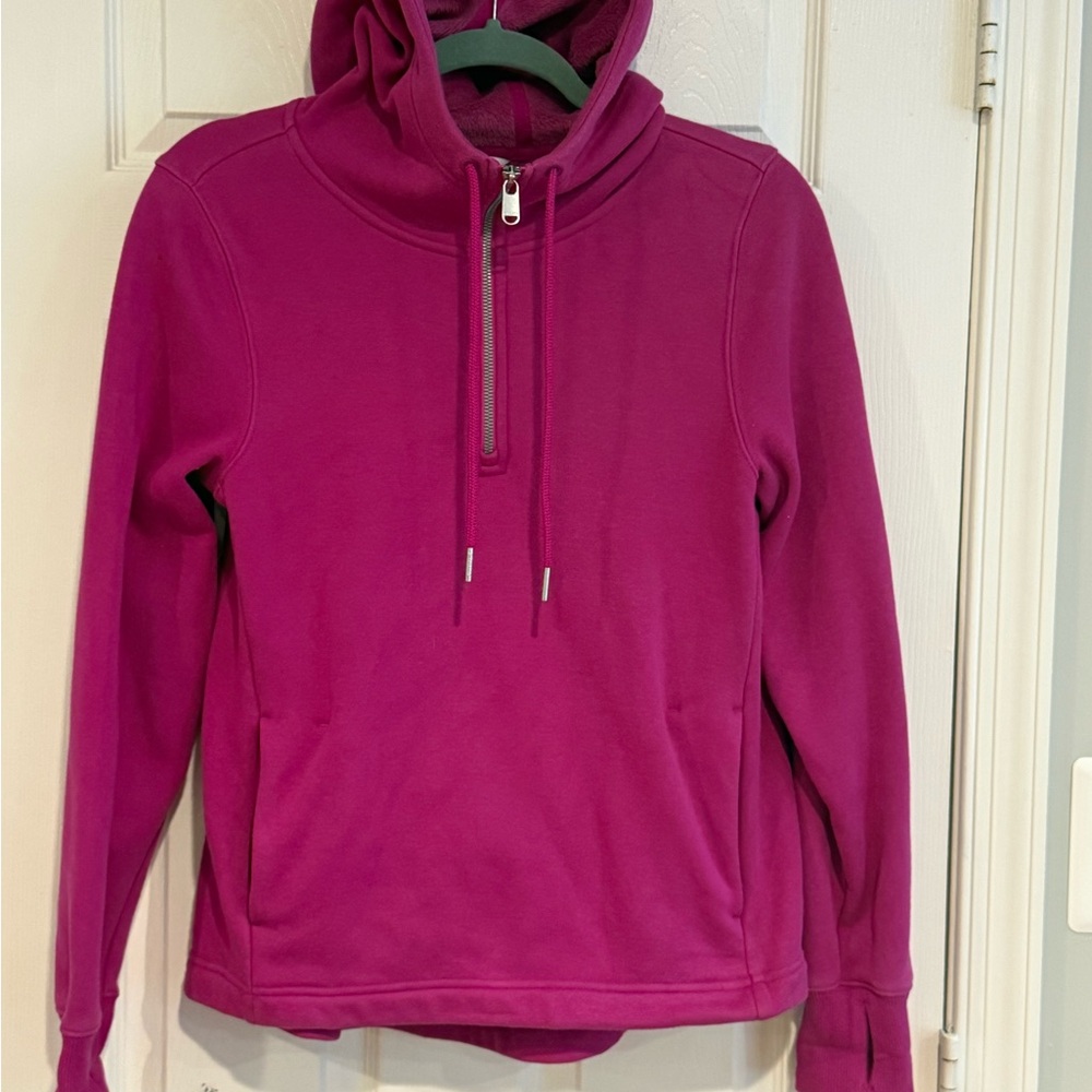 Athleta Cozy Karma Pink Quarter-Zip Pullover Size XS - Picture 5 of 8